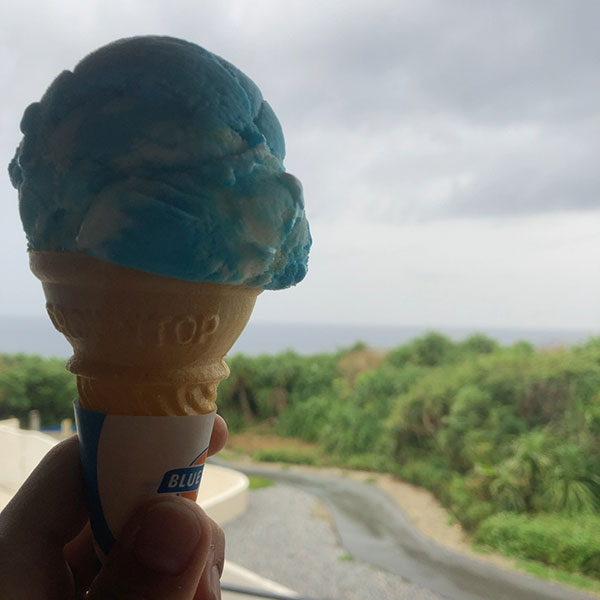沖縄名物のブルーシールアイスクリームの写真です。