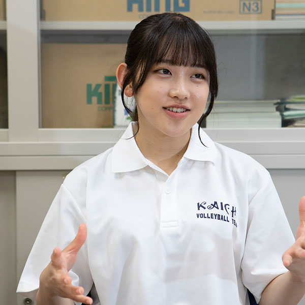 能登友梨さん（女子バレーボール部副部長）