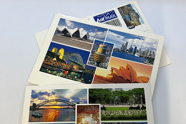 現地から文華女子の先生や事務の方々にポストカードを送りました。到着したのは生徒たちの帰国後です。