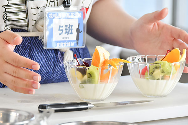 完成した杏仁豆腐