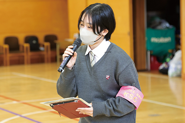 部活動体験の司会