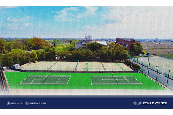 2022年7月に完成予定の新設テニスコート