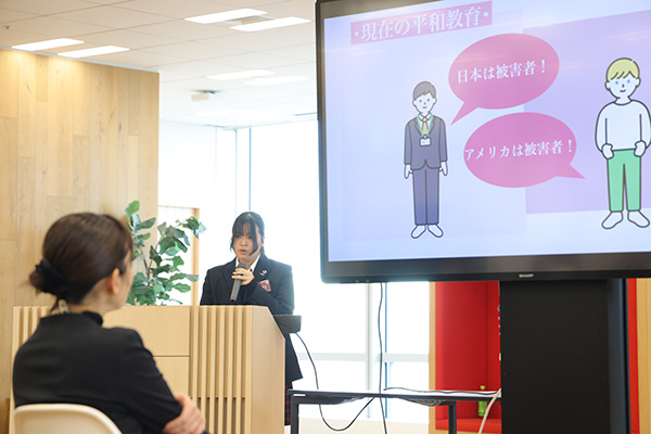 「世界では実際に戦争が起きています。自分も当事者になるかもしれないという視点をもってほしいです」（中村／A・Uさん ・高2）